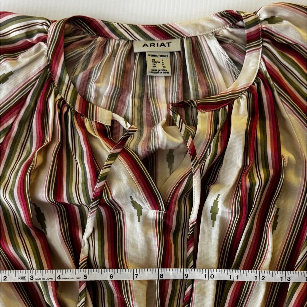 Ariat Lovell Western Smocked Mini Dress Small Rodeo Festival Country Cowgirl - Picture 5 of 16